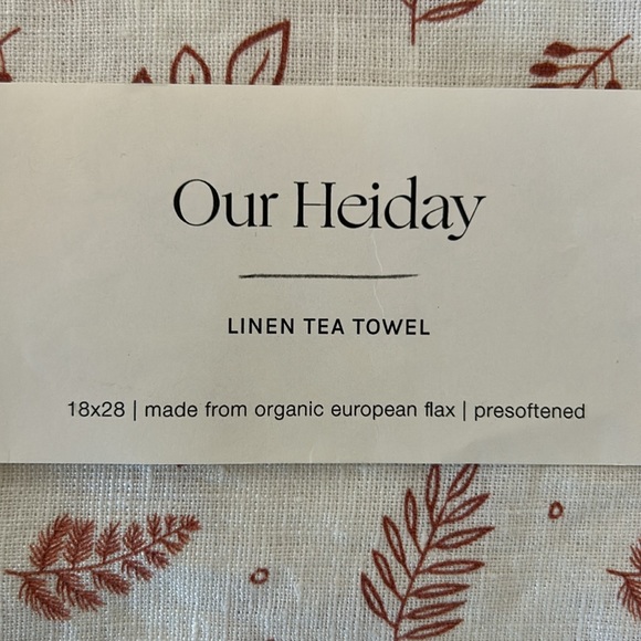NWT OUR HEIDAY linen tea towel - Picture 4 of 4